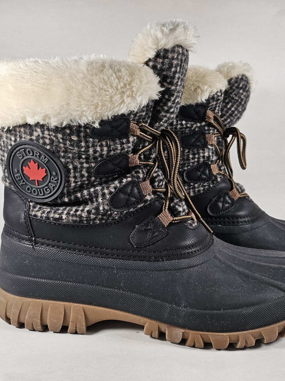Cougar Storm Womens Winter Boots - Black/Tan 8